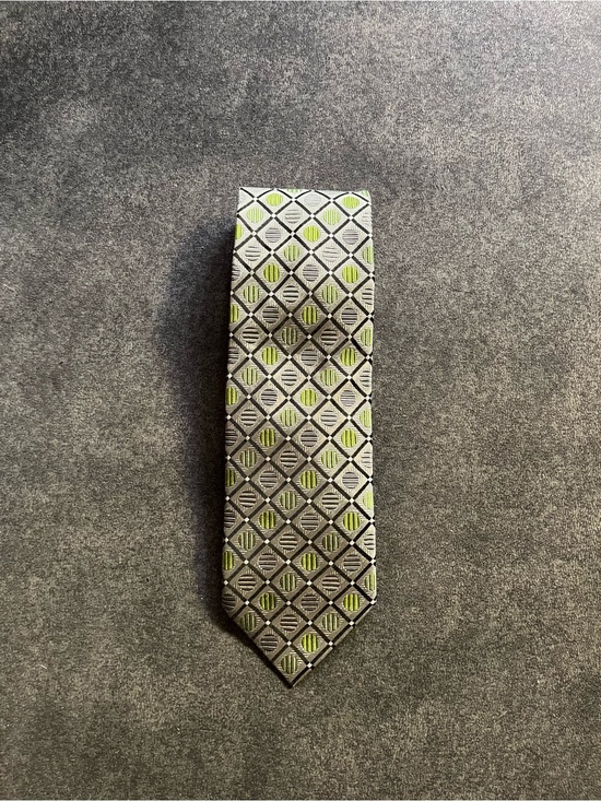 Kolte Other - Kolte Grey & Lime Silk Tie